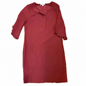 𝅺h by Halston rust coloured tunic shirt dress.